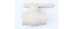 Кран пластиковый шаровый 32 (стальной шар) VALFEX OPTIMA серый