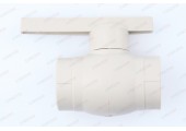 Кран пластиковый шаровый 32 (стальной шар) VALFEX OPTIMA серый