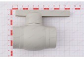 Кран пластиковый шаровый 32 (стальной шар) VALFEX OPTIMA серый
