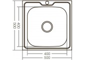 Мойка накладная Z5050-04-160E Satin Zerix 