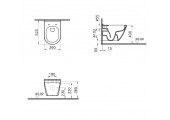Унитаз подвесной S50 Rim-Ex, безободковый, без сиденья Vitra