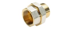 Американка с плоской прокладной 3/4" прямая, Никель,  ZEISSLER