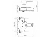 Смеситель для ванны FAD 183 короткий Zerix