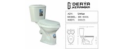 Унитаз-компакт керамический с бачком 8006 EX, DERYA KERAMIKA