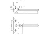 Смеситель для ванны Hansberg 006 длинный Euro Mixxus