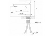 Смеситель для умывальника Finio 001 NUT на гайке Mixxus