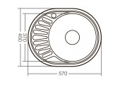 Мойка врезная Z5745-06-160E Satin Zerix 