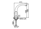 Смеситель для умывальника LR81287 Zerix