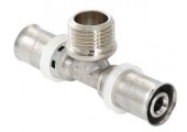 Тройник пресс 26*1*26 с переходом на наружную резьбу VTm.233.N.260626 Valtec