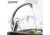 Смеситель для кухни G4136 хром Ø35, высокий гусак Gappo