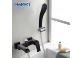 Смеситель для ванны G3250 черный Ø35, короткий Gappo