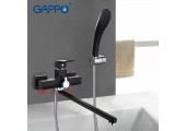 Смеситель для ванны G2250 черный Ø35, длинный Gappo