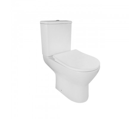 Унитаз-компакт Leonardo Open-back Rimless RD-8132 с сиденьем полипропилен, белый HN Redo
