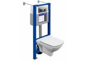 Комплект унитаза с инсталляц. CARINA XL CO DPL EO  + VECTOR + CORNER пластик белый Cersanit