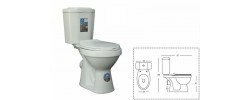Унитаз-компакт керамический с бачком 8038 EX, DERYA KERAMIKA