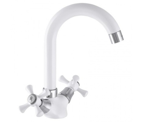 Смеситель для кухни Omega 275 белый Ø35 Mixxus