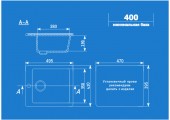 Мойка керамогранитная U - 404 - 344 ультра черный Ulgran