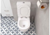 Унитаз-компакт A2809, безободковый, сиденье тонкое ДП, крепления Eva Gold
