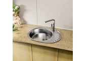 Мойка врезная овальная 45x57L Decor* 0,60мм + сифон Vladix  