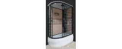 Душевая кабина 54R 120*80*215 стекло 4мм, высокий поддон Дана
