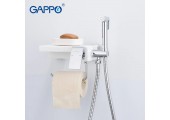 Смеситель с гигиеническим душем G7296 белый Gappo