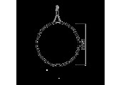 Зеркало круглое Вестерн D650 декор-канат Silver Mirrors