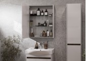 Зеркальный шкаф 65, Нортон Белый глянец Aquaton