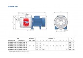 Многоступенчатый центробежный насос Plurijet m 3/100 поверхностный Pedrollo