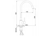 Смеситель для кухни F40994-6 черный Frap