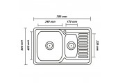 Мойка Z7850A-08-180E satin Zerix