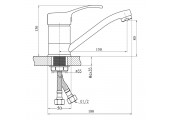Смеситель для кухни Hansberg 004-Z-15 см G-Ferro 