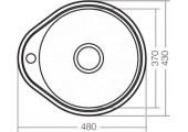 Мойка врезная Z4843-08-180D decor Zerix 