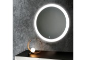 Зеркало с подсветкой Перла, 65 см подогрев, сенсорный выключатель, холодный свет 6000К Silver Mirrors