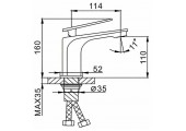 Смеситель для раковины F1058 белый Frap