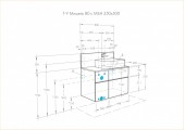 Тумба подвесная 80, Мишель 80 Дуб Рустикальный/фьорд под умывальник Mila 50 Aquaton