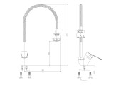Смеситель для кухни Yub 279 Reflector Zerix