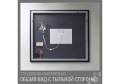 Зеркало 70*80 LED подсветкой 4000К 9,6 Вт/м с сенс.выкл и подогревом 20*30 см КЗСК