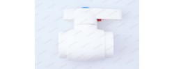 Кран шаровый 32 латунный шар белый Prime Pro Aqua