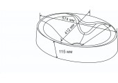 Умывальник Formastone Лотос 110 G404 антрацит Fosto