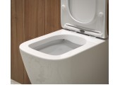 Унитаз подвесной SM9310 безободковый, сиденье тонкое ДП Eva Gold