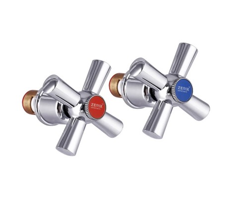 Ручки AKSA HL-KIT-03 (с кранбуксами, пара) керамика (50 шт/ящ)