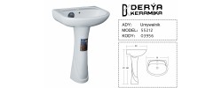 Раковина керамическая с ножкой 55212 EX DERYA KERAMIKA