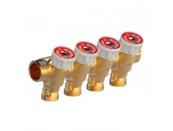 Коллектор вентельный 3/4" х 1/2" х 4 выхода R585C Giacomini