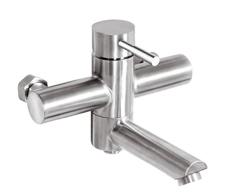 Смеситель для ванны SUS 009 Ø40 короткий из нержавеющей стали SUS304 Mixxus  