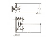 Смеситель для ванны F2225 хром Frap
