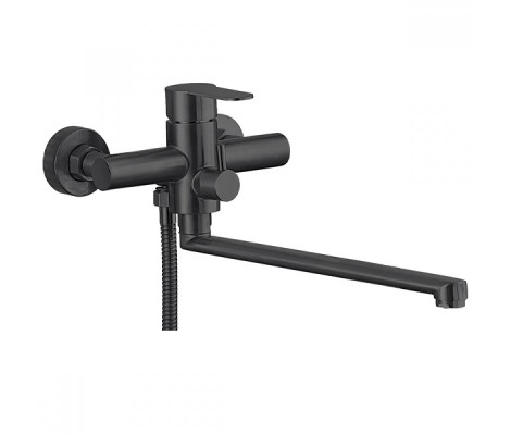 Смеситель д/ванны нерж/сталь ZERIX DAX-006 (EURO) BLACK  12 шт/ящ